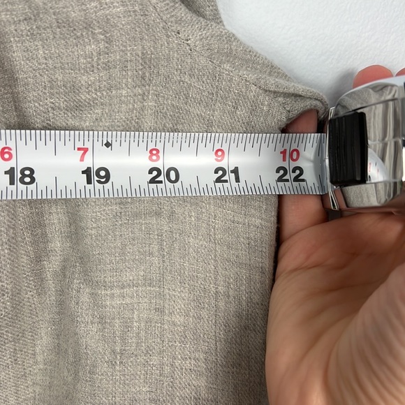 Zara Gray Embroidered Smocked boho peasant style Bell Sleeve Blouse - Picture 8 of 9